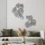 Wallity Zidna dekoracija Spirit Leaf, 68 x 93 cm, Crna