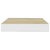 Plutajuće zidne police 4 kom hrast i bijele 23x23,5x3,8 cm MDF