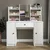 Hanah Home toaletni sto Glamo sa ogledalom, 120 cm, beli