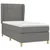 Vidaxl Box spring postelja z vzmetnico temno siva 80x200 cm blago