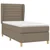 Vidaxl Box spring postelja z vzmetnico taupe 90x190 cm blago