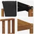 Set vanjskih sofa 9 kom. Prirodna i crna