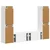 vidaXL 3 pcs Bela