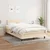 Vidaxl Box spring postelja z vzmetnico krem 120x190 cm blago