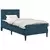 Okvir kreveta s madracem s uzglavljem Plava 100 x 200 cm Baršun