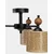 Opviq luster Neptun Wood 3 Wicker, 3 × E27, crni