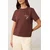 Trendyol Milla Ženska majica TWOSS26TS00207, Braon