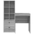 Stol s ladicama s policom s pohranom 2 pcs Siva Sonoma