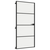 Sobna vrata tanka crna 93x201,5 cm kaljeno staklo i aluminij