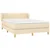 Vidaxl Box spring postelja z vzmetnico krem 140x200 cm blago