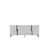 Hanah Home komoda Evva 150, 150 cm, hrast Sapphire / srebrna / bela