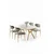 Hanah Home Trpezarijski set, 5 komada, Sivi