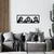Wallity Zidna dekoracija Three Monkeys L, 100x36cm, Crna
