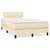 vidaXL vidaXL Box spring postelja z vzmetnico LED krem 120x190 cm blago, (21128881)