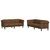2-dijelni set sofa smeđi baršunasti