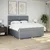 Vidaxl Box spring postelja z vzmetnico svetlo siva 180x200 cm blago