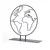 Aberto Design Dekorativna figura Foglia, 22x20 cm, 1.5 mm, Crna