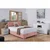 Carryhome POSTELJA Z VZMETNICO 120 cm  x 200 cm , tekstil roza