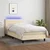 Vidaxl Box spring postelja z vzmetnico LED krem 100x200 cm blago