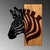 Wallity Zidna dekoracija Zebra v2, 48cmx58cmx3cm, Hrast