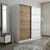 Hanah Home Garderober Kale-3971, 180x210x52 cm, Hrast-beli