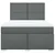 VIDAXL boxspring postelja z vzmetnico (140x200cm, blago), temno siva