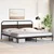 Vidaxl Kovinski posteljni okvir brez vzmetnice rjavi hrast 180x200 cm
