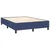Vidaxl Box spring postelja z vzmetnico moder 140x190 cm blago