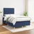 Vidaxl Box spring postelja z vzmetnico modra 120x190 cm blago