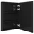 LED kupaonski ormarić s ogledalom sjajni crni 50 x 13 x 70 cm