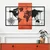 Fusione Naturale -4 RedBlack Decorative Wooden Wall Accessory