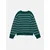 Pull&Bear Pulover temno zelena/bela