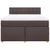 vidaXL vidaXL Box spring postelja z vzmetnico temno rjava 160x200 cm blago, (21305926)