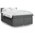 vidaXL Box spring postelja z vzmetnico temno siva 160x200 cm blago