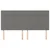 Vidaxl Vzglavje postelje temno sivo 180x5x118/128 cm blago
