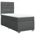 VIDAXL Box spring postelja z vzmetnico temno siva 100x200 cm blago
