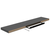 Plutajuće zidne police 2 kom sjajne sive 120x23,5x3,8 cm MDF