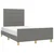 Vidaxl Posteljni okvir brez vzmetnice temno siva 120x190 cm blago