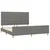 Vidaxl Posteljni okvir z vzglavjem temno siv 160x200 cm blago