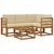 Set vanjskih sofa 5 kom. Prirodna i bež