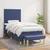 Vidaxl Box spring postelja z vzmetnico moder 90x190 cm blago