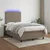 Vidaxl Box spring postelja z vzmetnico LED taupe 120x190 cm blago