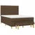 Vidaxl Box spring postelja z vzmetnico temno rjava 140x200 cm blago