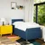 Vidaxl Box spring postelja z vzmetnico modra 100x200 cm blago