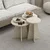 Hanah Home set od 3 umetnutih stočića Mantar 18701, 40,35,30 cm, travertin