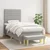 Vidaxl Box spring postelja z vzmetnico svetlo siv 100x200 cm blago