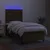Vidaxl Box spring postelja z vzmetnico LED temno rjava 90x200 cm blago