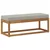 Klupa za sjedenje Prirodna i svijetlo siva 115 x 43 x 37 cm