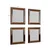 Hanah Home Set 4 ogledala Bronzani