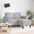 Sofa 2-sjed s ležaljkom u obliku slova L oblak siva 125 cm